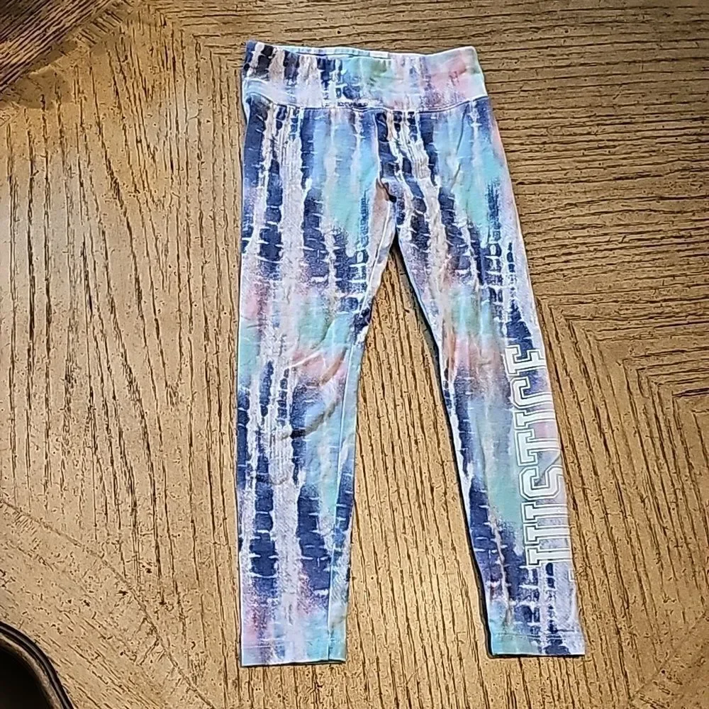 Girls Tie Dye leggings size 6 Justice